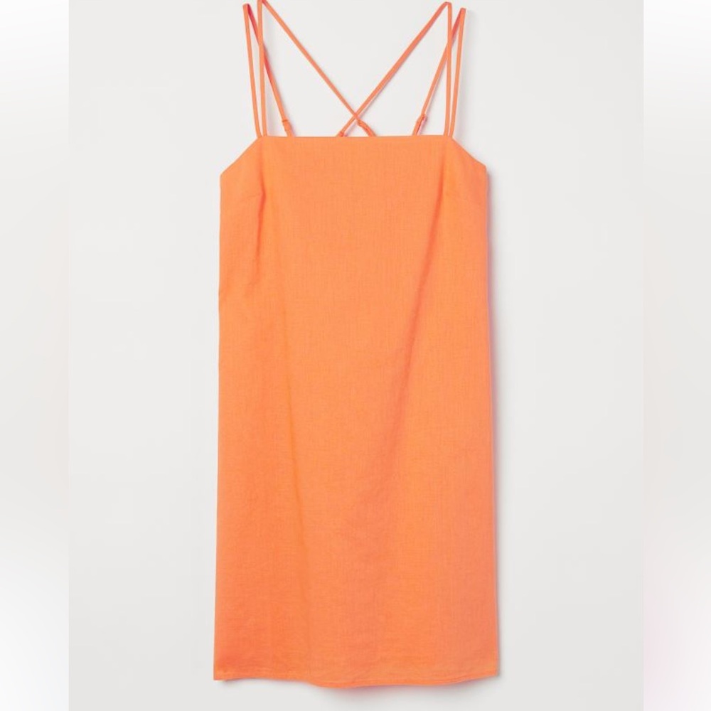 H&M Linen-blend Dress Size Small